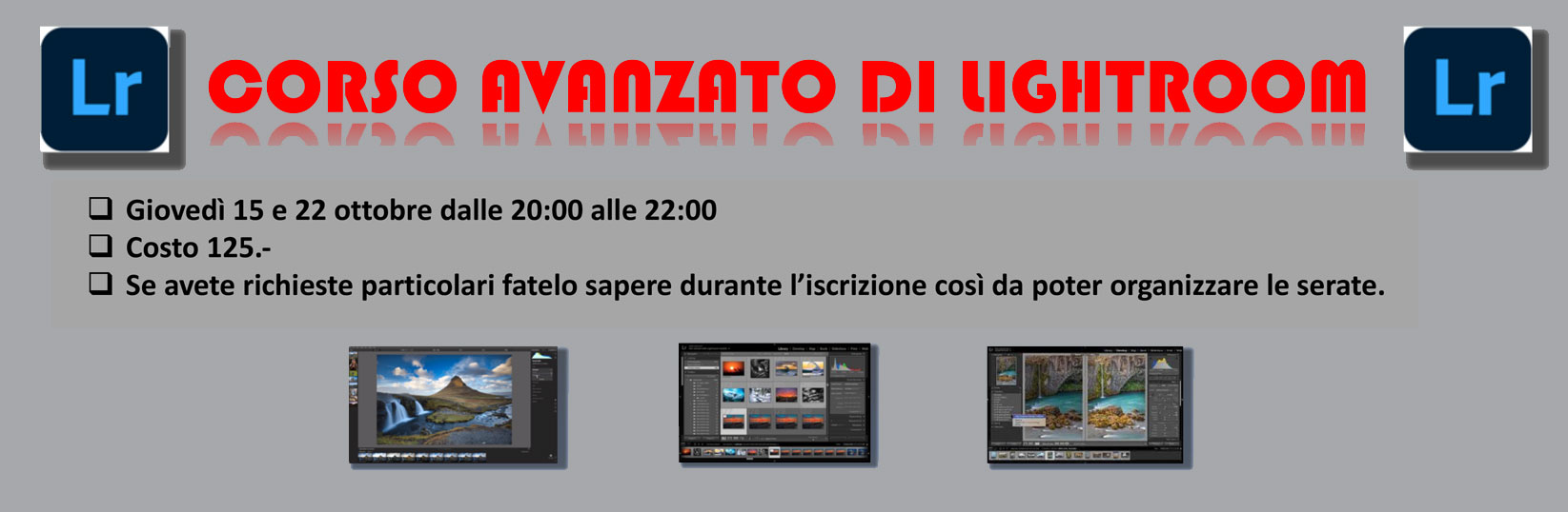 Corso Lightroom FCCC